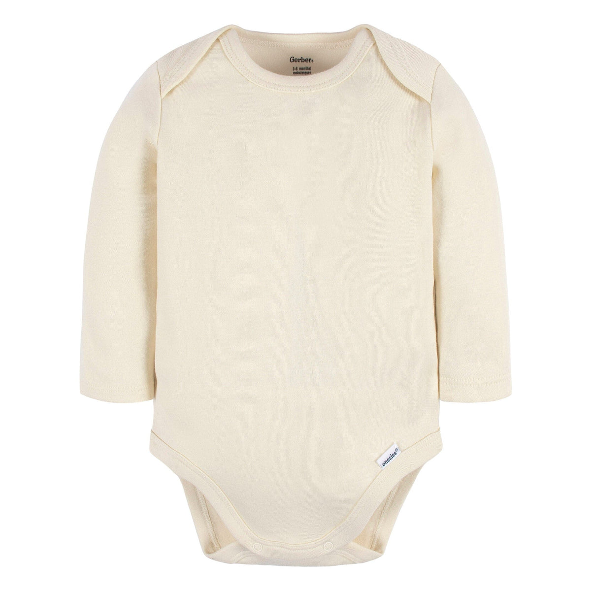 5-Pack Baby Natural Premium Long Sleeve Lap Shoulder Onesies® Bodysuits