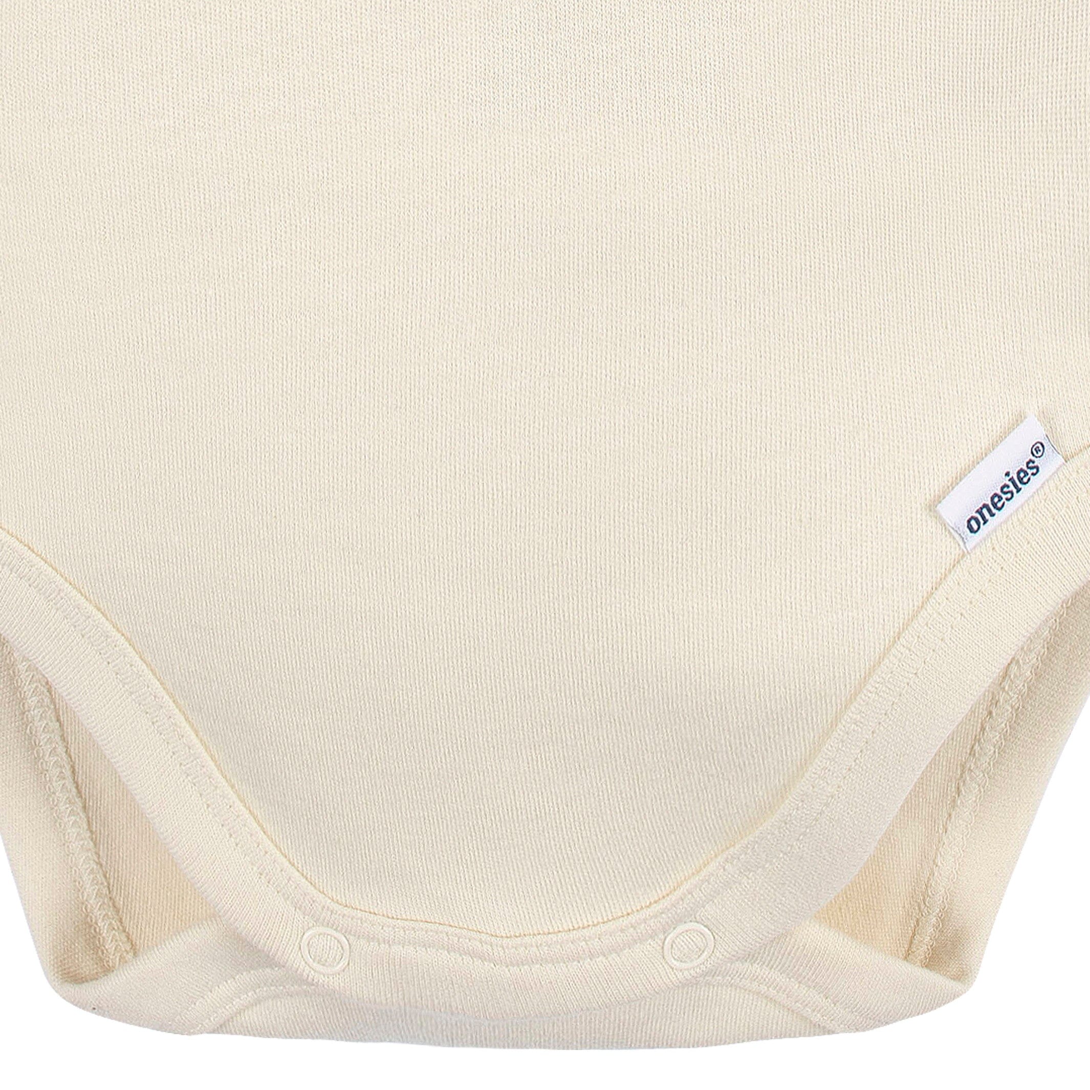 5-Pack Baby Natural Premium Long Sleeve Lap Shoulder Onesies® Bodysuits
