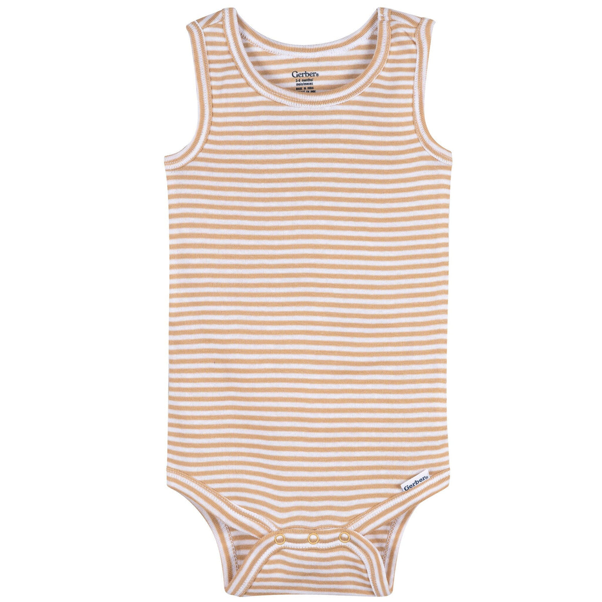 5-Pack Baby Neutral Earthy Neutrals Sleeveless Bodysuits onesies Gerber® 
