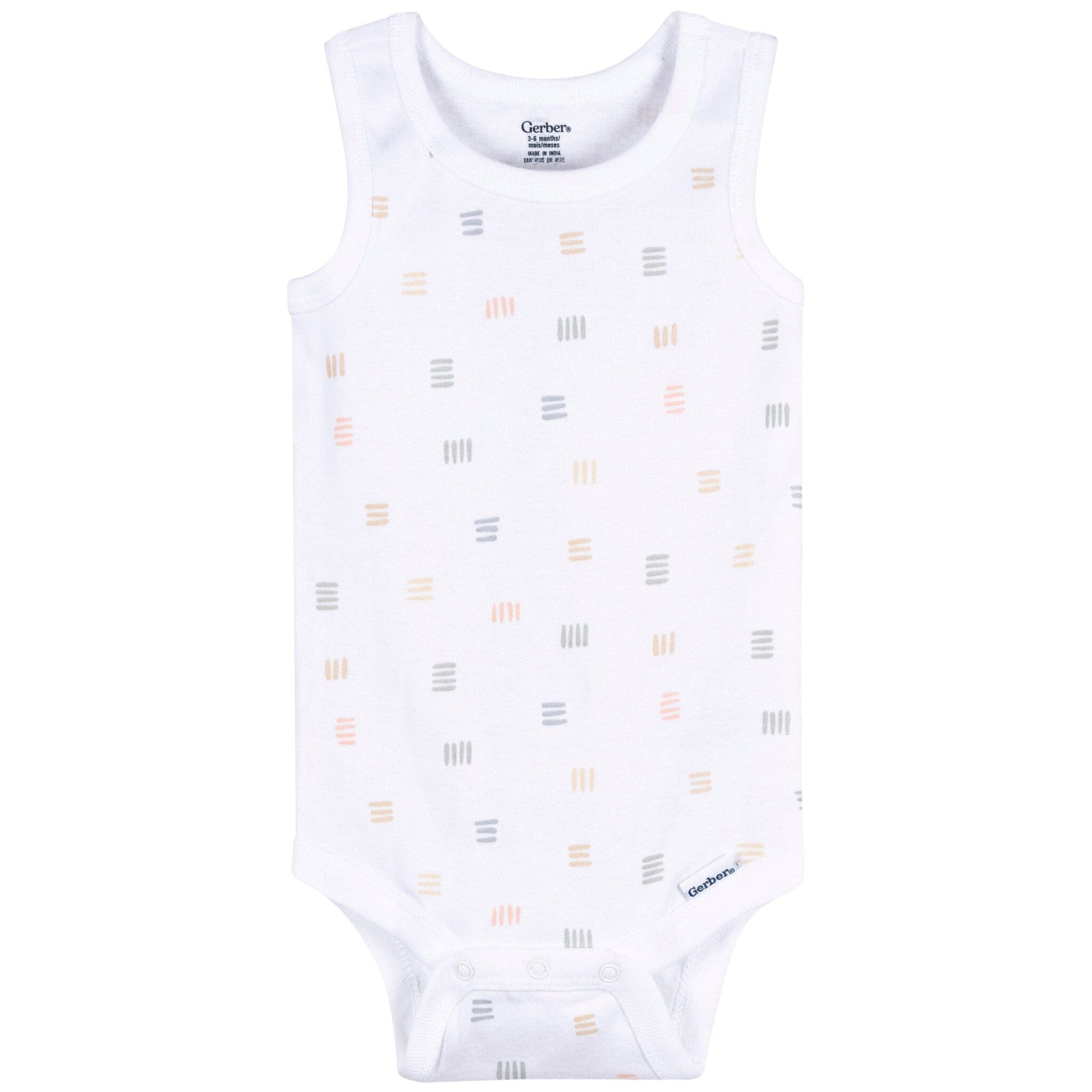 5-Pack Baby Neutral Earthy Neutrals Sleeveless Bodysuits onesies Gerber® 