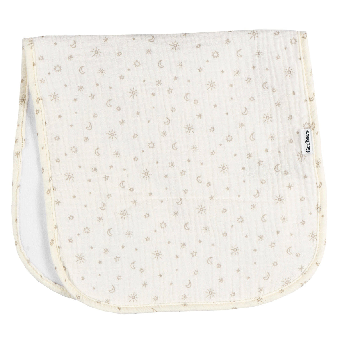 5-Pack Baby Neutral Multi Stars Muslin Burpcloth