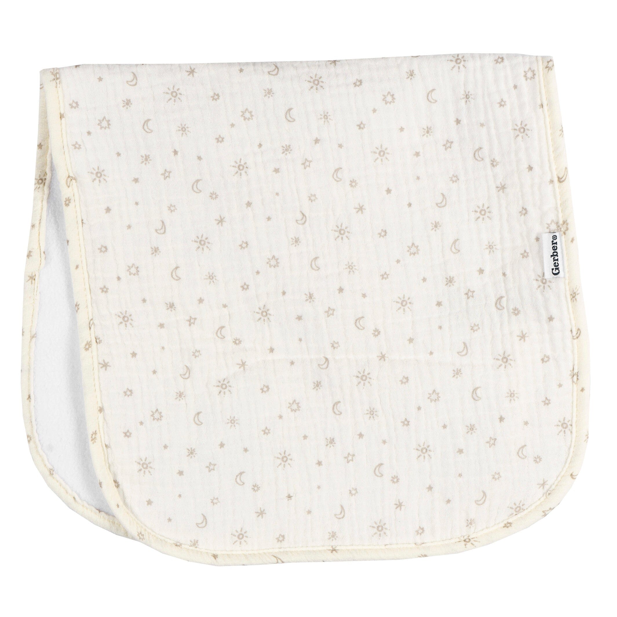 5-Pack Baby Neutral Multi Stars Muslin Burpcloth