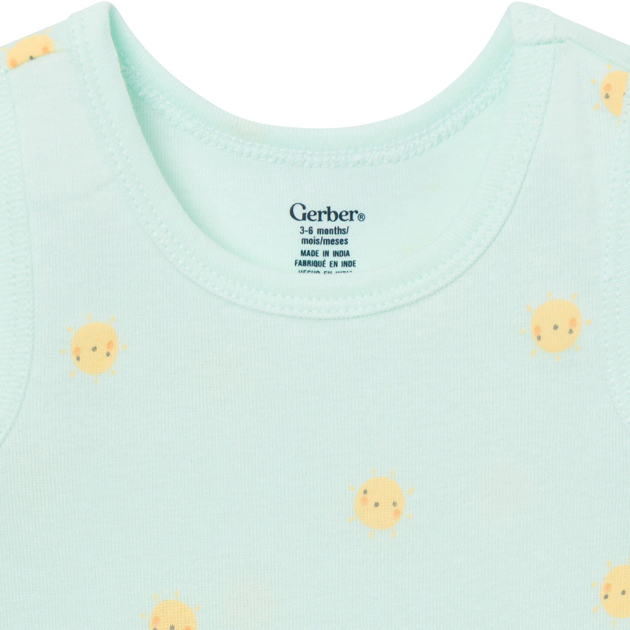 5-Pack Baby Neutral Yellow Sunshine Sleeveless Bodysuits onesies Gerber® 