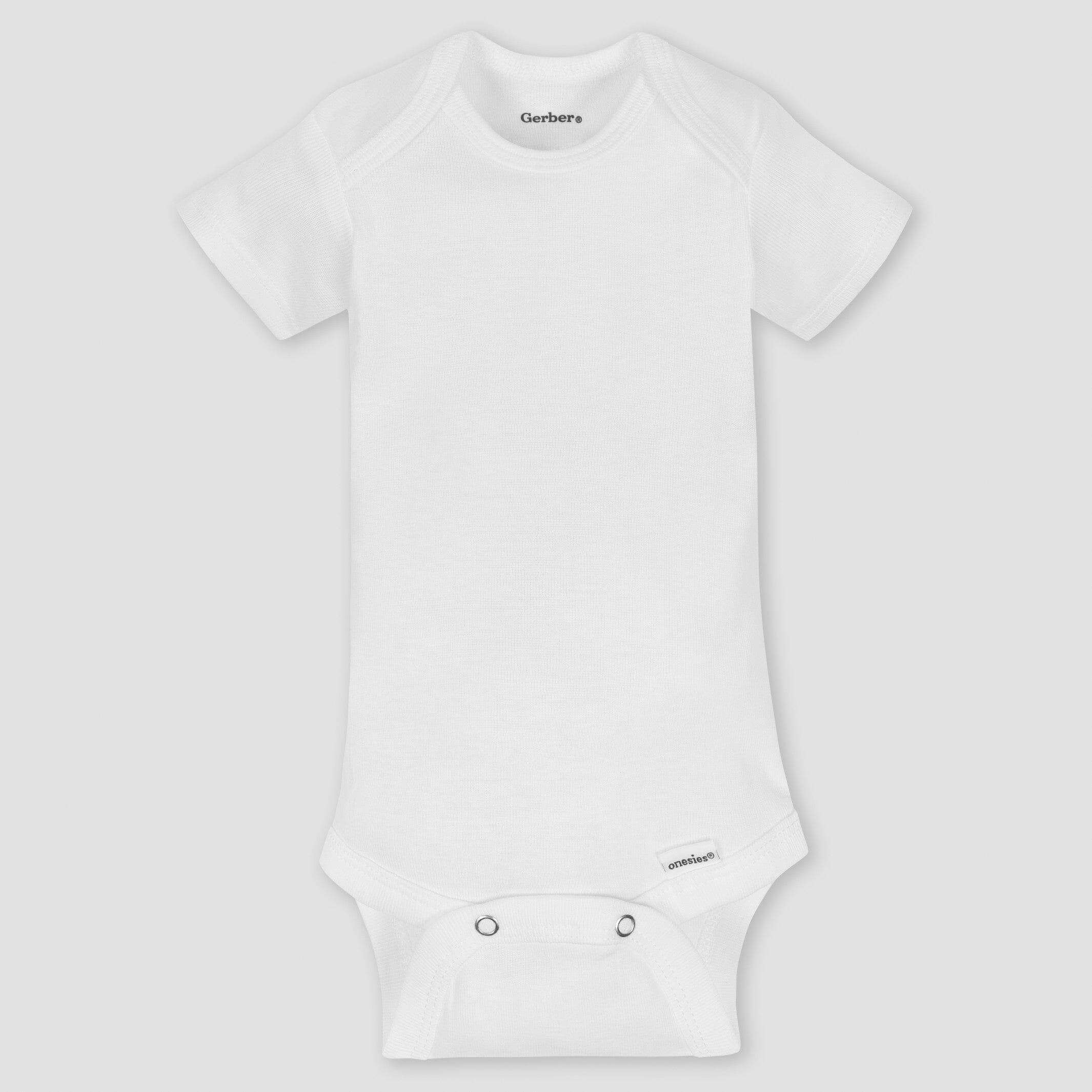 5-Pack Baby Neutral White Organic Onesies® Brand Short Sleeve Bodysuits