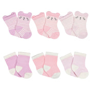 6- Baby Girls Ballerina Wiggle Proof® Socks