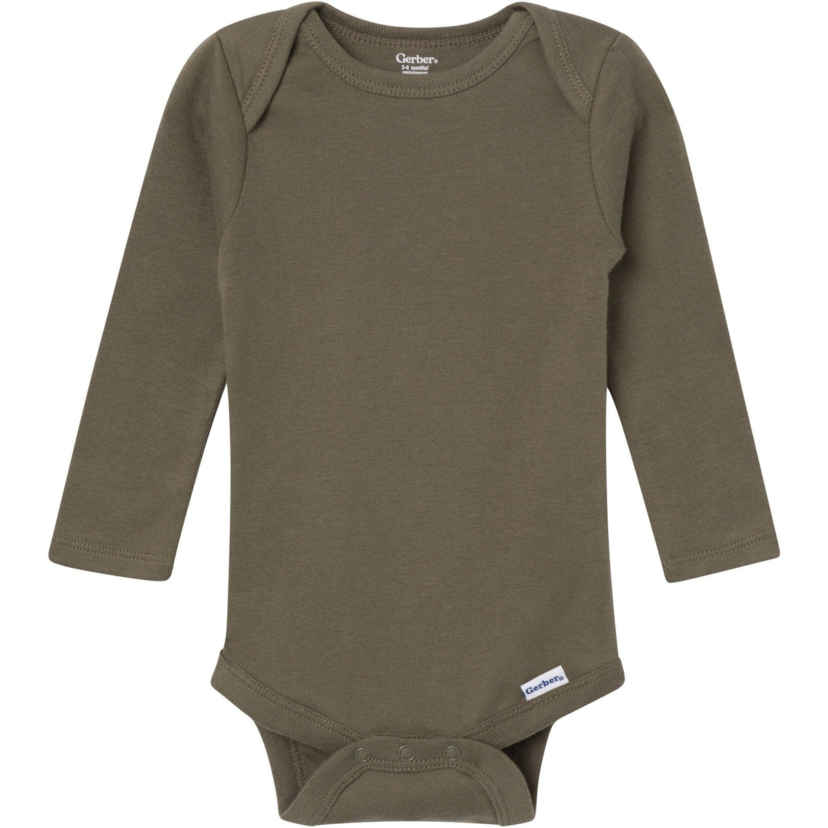 6-Pack Baby Boys Blue, Green, Brown and Yellow Long Sleeve Bodysuits onesies Gerber® 