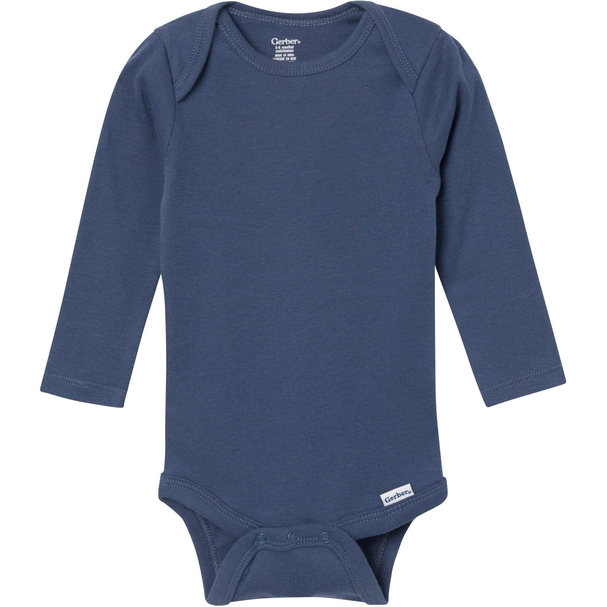 6-Pack Baby Boys Blue, Green, Brown and Yellow Long Sleeve Bodysuits onesies Gerber® 