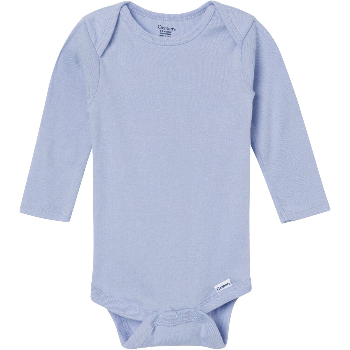 6-Pack Baby Boys Blue, Green, Brown and Yellow Long Sleeve Bodysuits onesies Gerber® 