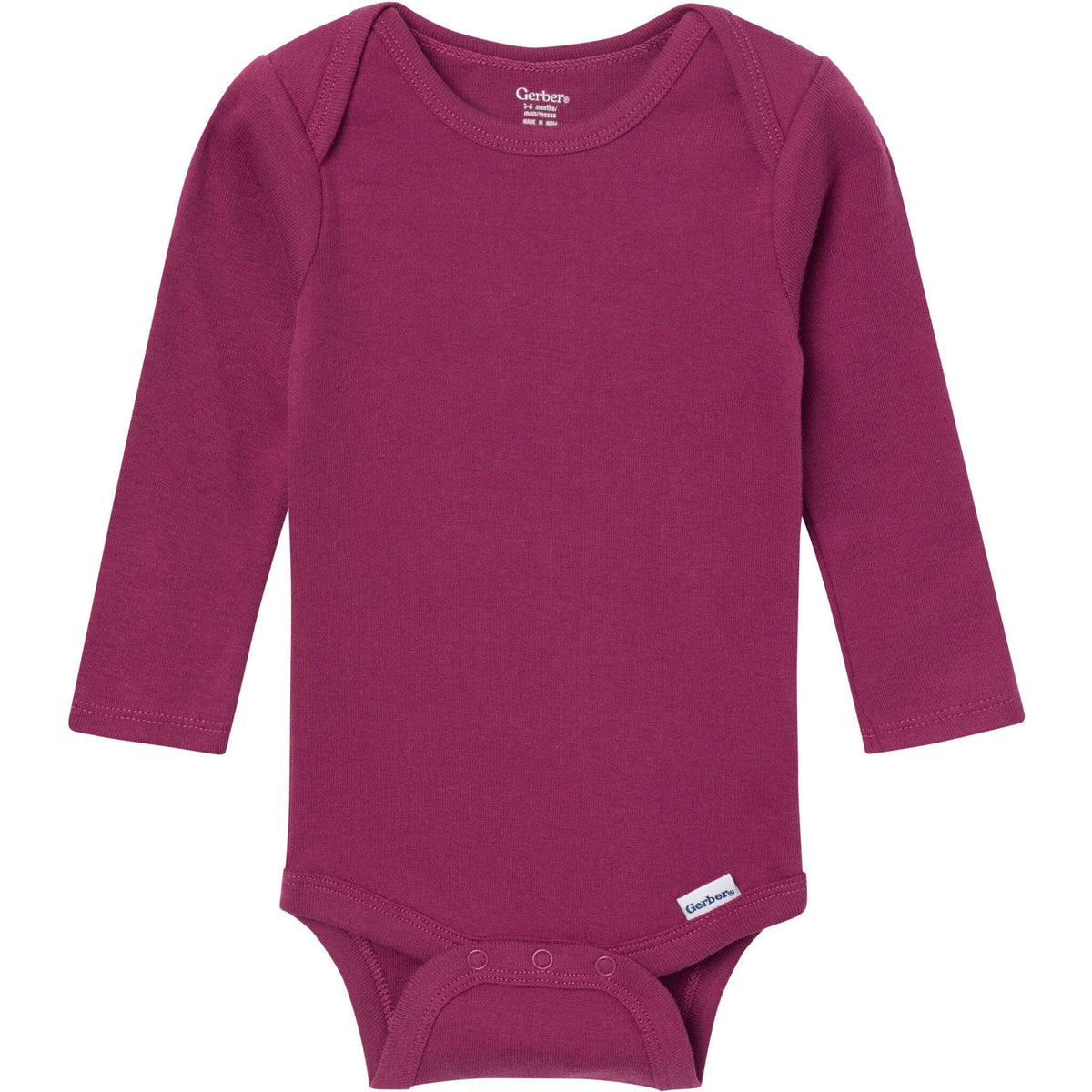 6-Pack Baby Girls Pink, Purple and Green Long Sleeve Bodysuits onesies Gerber® 