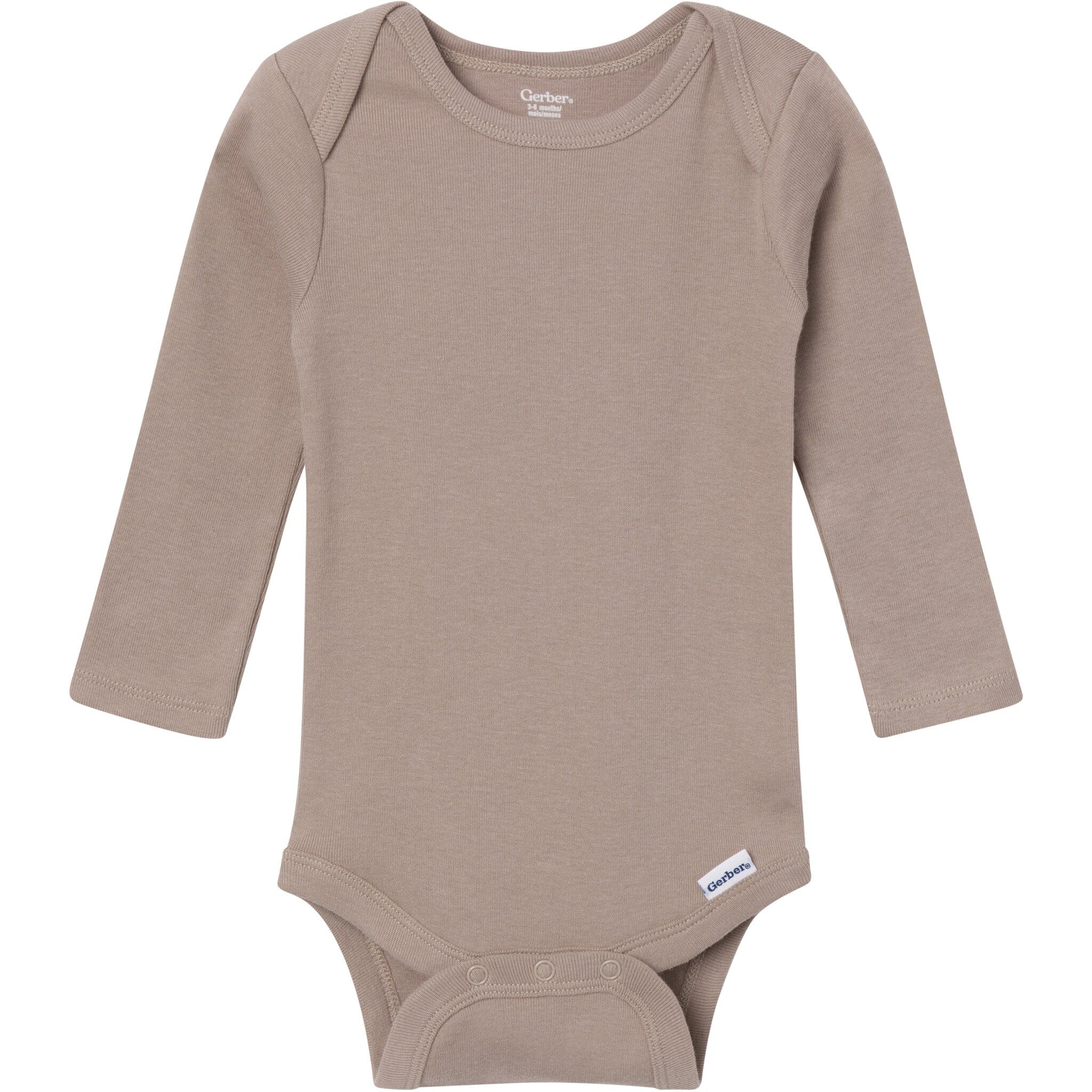 6-Pack Baby Neutral Gray, Black and Brown Long Sleeve Bodysuits onesies Gerber® 