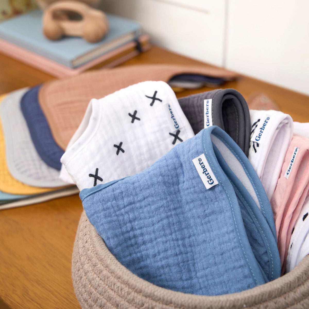 8-Pack Baby Boys Multi Drooling Bibs