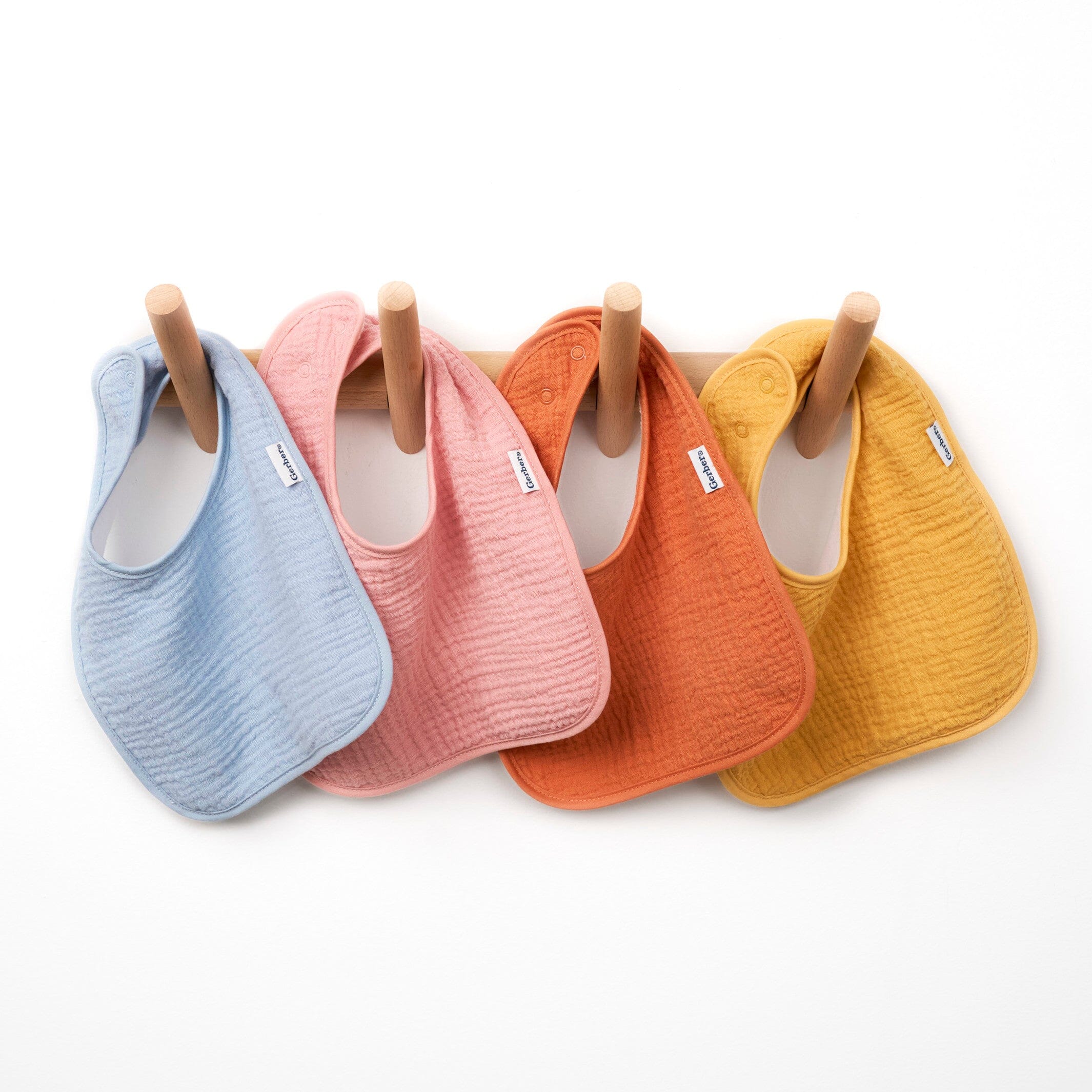 8-Pack Baby Neutral Multi Green Orange Drooling Bibs