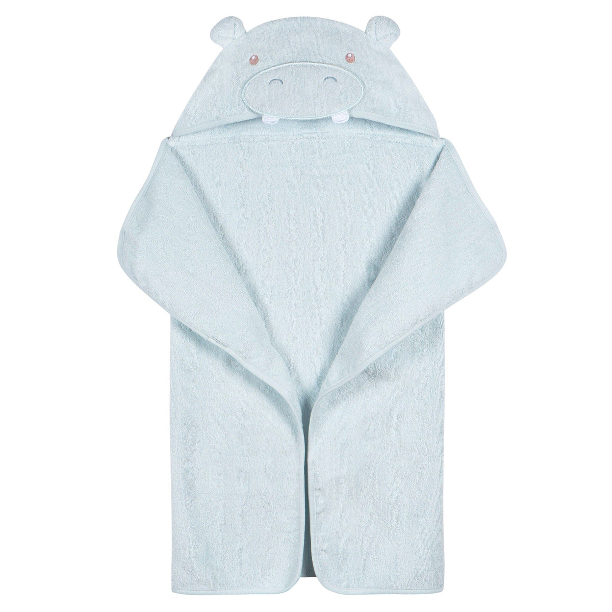 Baby Boys Blue Hippo Character Towel Bath Gerber® 