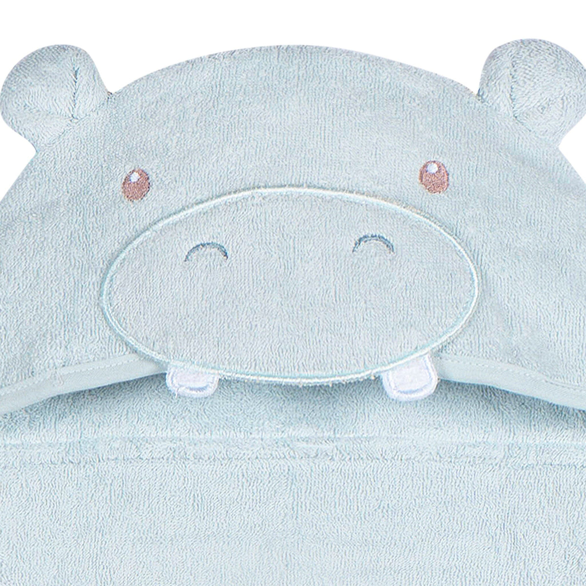 Baby Boys Blue Hippo Character Towel Bath Gerber® 