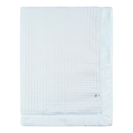 Baby Boys Blue Waffle Plush Blanket