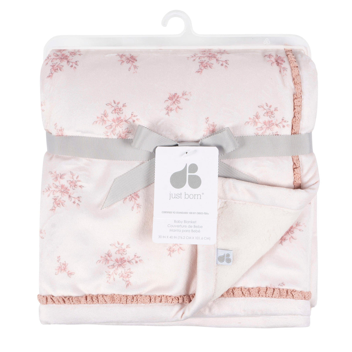 Baby Girls Pink Ivory Blanket Gerber® 