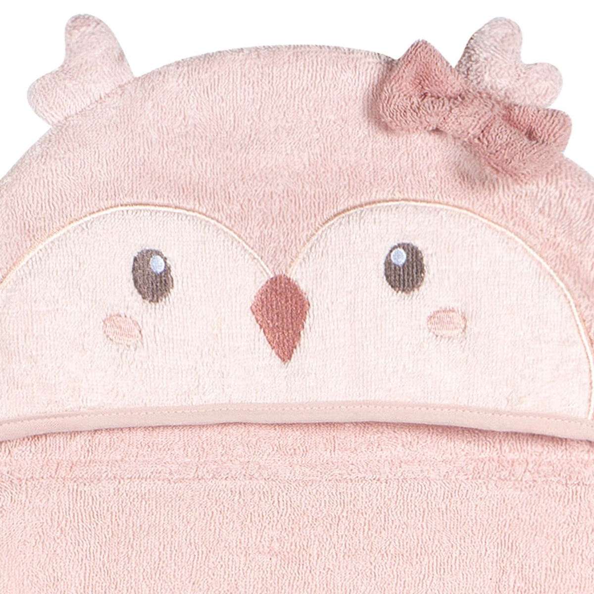 Baby Girls Pink Owl Character Towel Bath Gerber® 