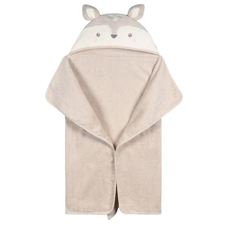 Baby Neutral Tan Deer Hooded Bath Wrap