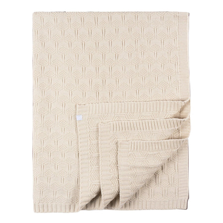 Baby Neutral Tan Sweater Knit Blanket