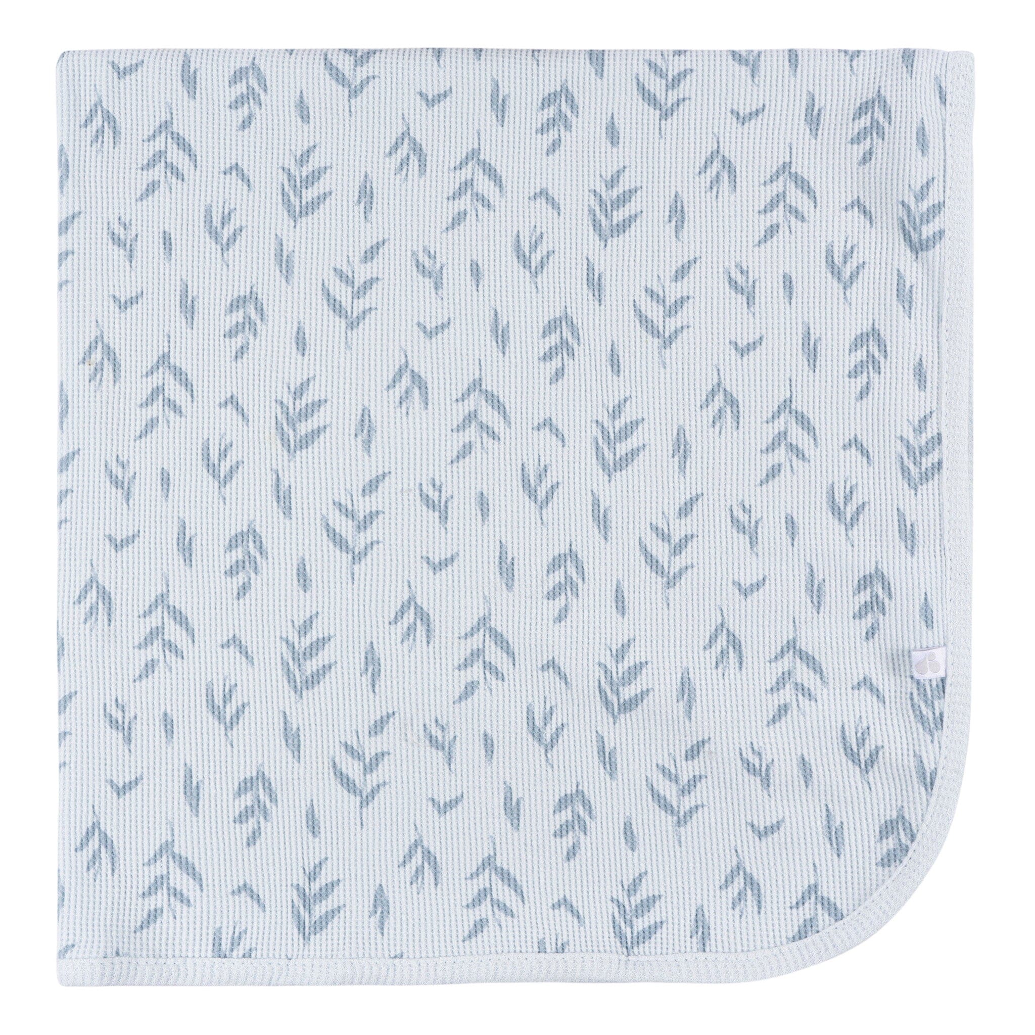 2-Pack Baby Boys Blue Leaf Cotton Thermal Blanket Blankets Gerber® 