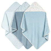 3-Piece Baby Boys Blue Hooded Towel Bath Gerber® 