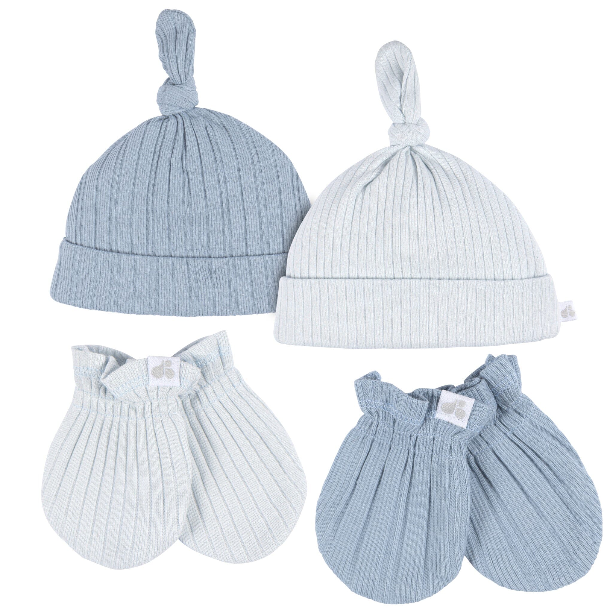 4-Piece Baby Boys Blue Hat and Mitten Set Accessories Gerber® 