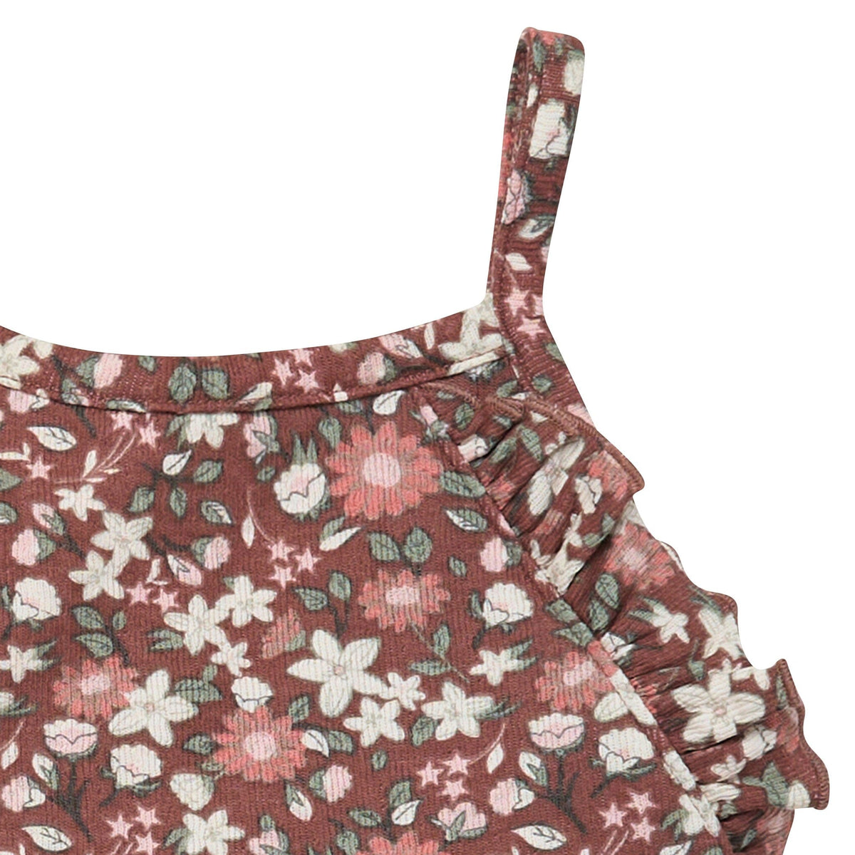 Baby & Toddler Girls Brown Star Floral Ruffle Romper rompers Modern Moments™ by Gerber® 