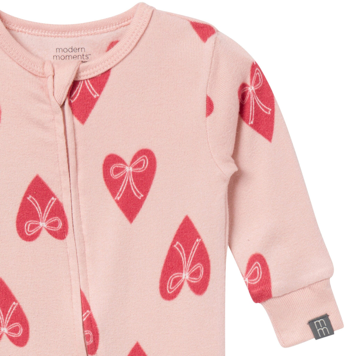 Baby & Toddler Girls Pink Hearts Tight Fitting Footless Pajamas sleepwear Modern Moments™ by Gerber® 