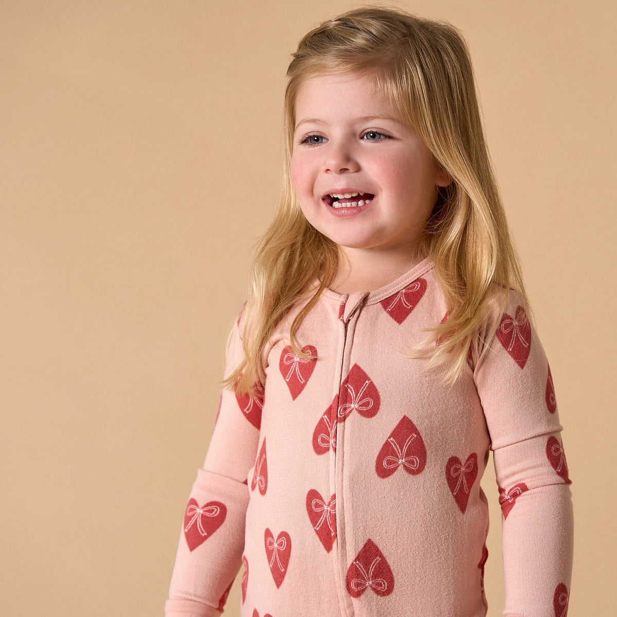 Baby & Toddler Girls Pink Hearts Tight Fitting Footless Pajamas sleepwear Modern Moments™ by Gerber® 