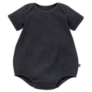 Baby Boys Dk Grey Dumpling Romper Rompers Modern Moments™ by Gerber® 