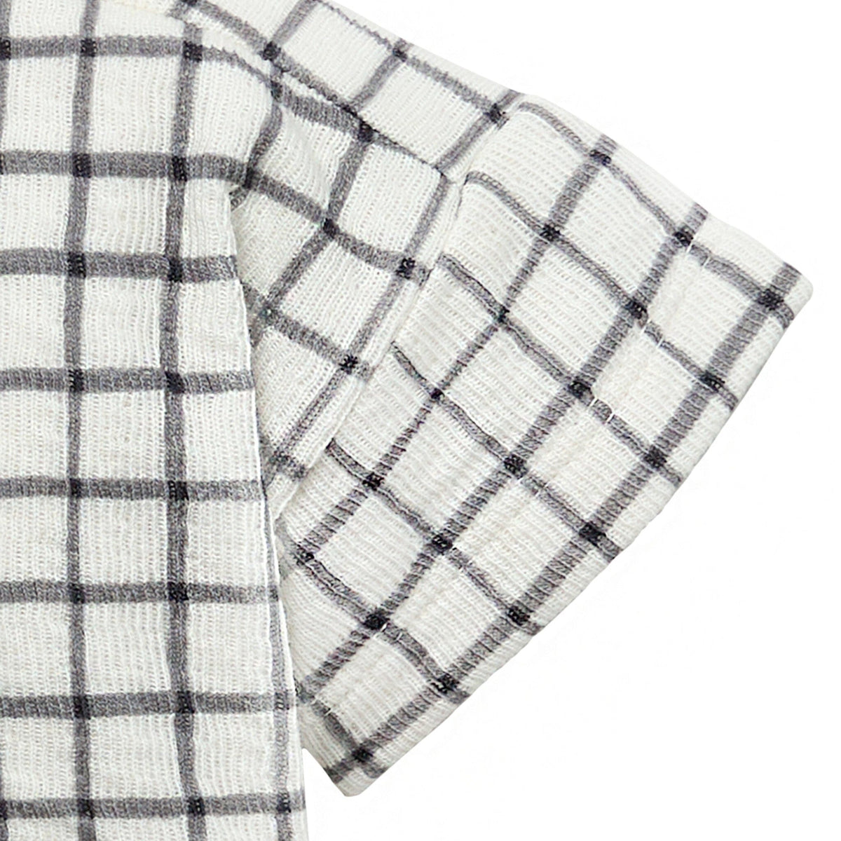 Baby Boys Dk Grey Plaid Henley Drop Shoulder Top Tops Modern Moments™ by Gerber® 