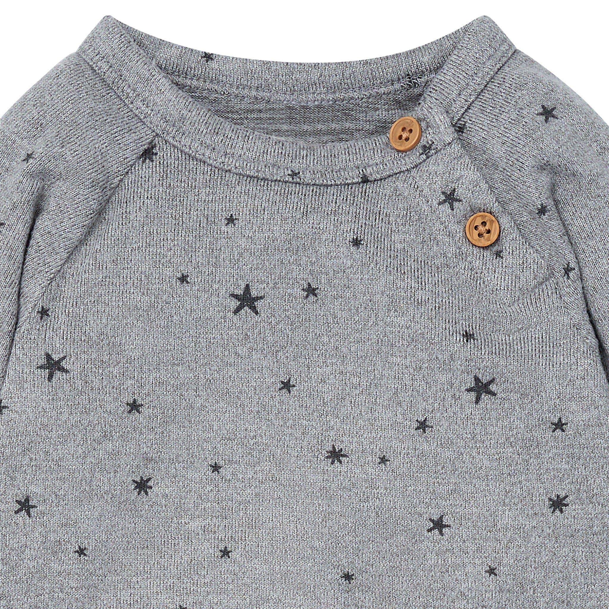 Baby Boys Gray Heather Raglan Sleeve & Long Leg Romper Rompers Modern Moments™ by Gerber® 
