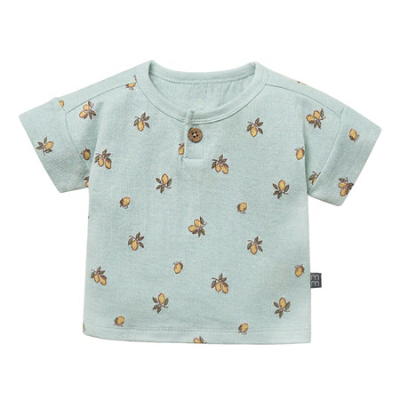 Baby Boys Lemon Henley Drop Shoulder Top