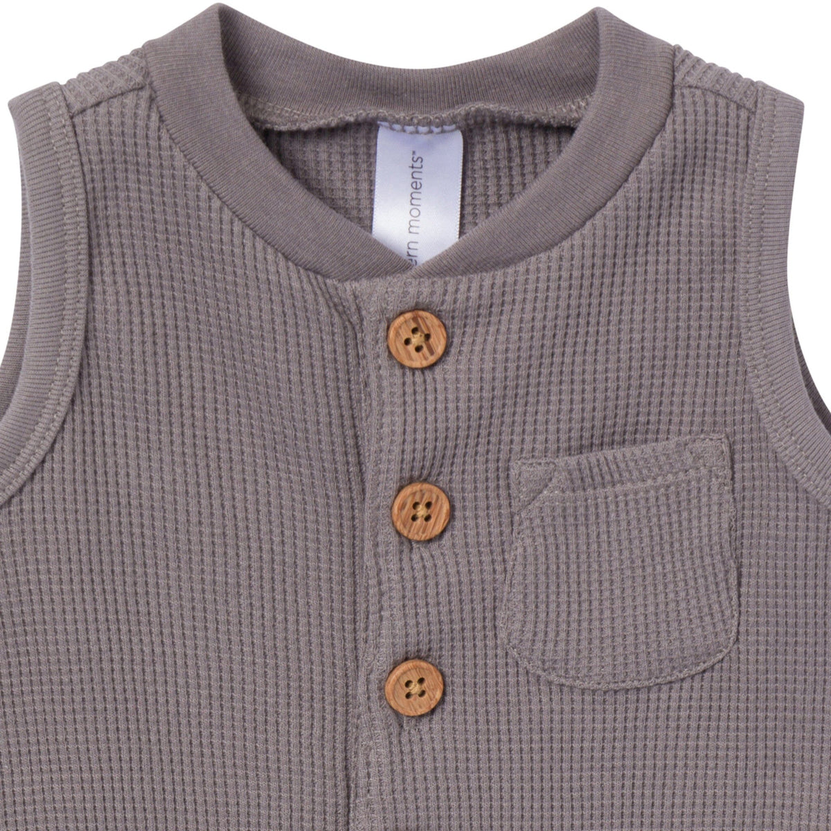 Baby Boys Medium Grey Sleeveless Romper rompers Modern Moments™ by Gerber® 