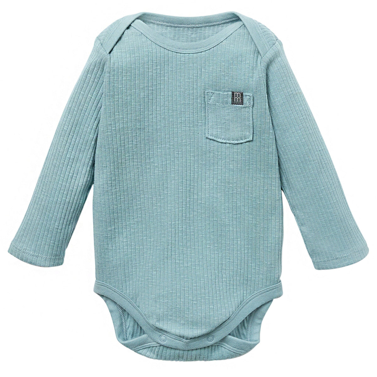 Baby Boys Md Teal Long Sleeve Bodysuit Tops Modern Moments™ by Gerber® 