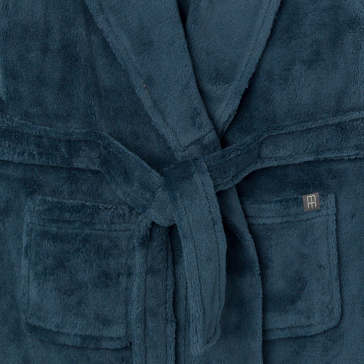 Baby Boys Navy Shawl Collar Robe