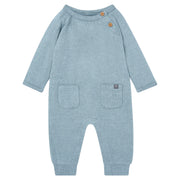 Baby Boys Teal Heather Raglan Sleeve & Long Leg Romper Rompers Modern Moments™ by Gerber® 