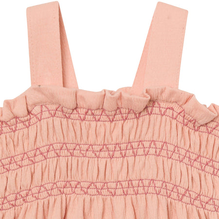 Baby Girls Almost Apricot Long Leg Romper