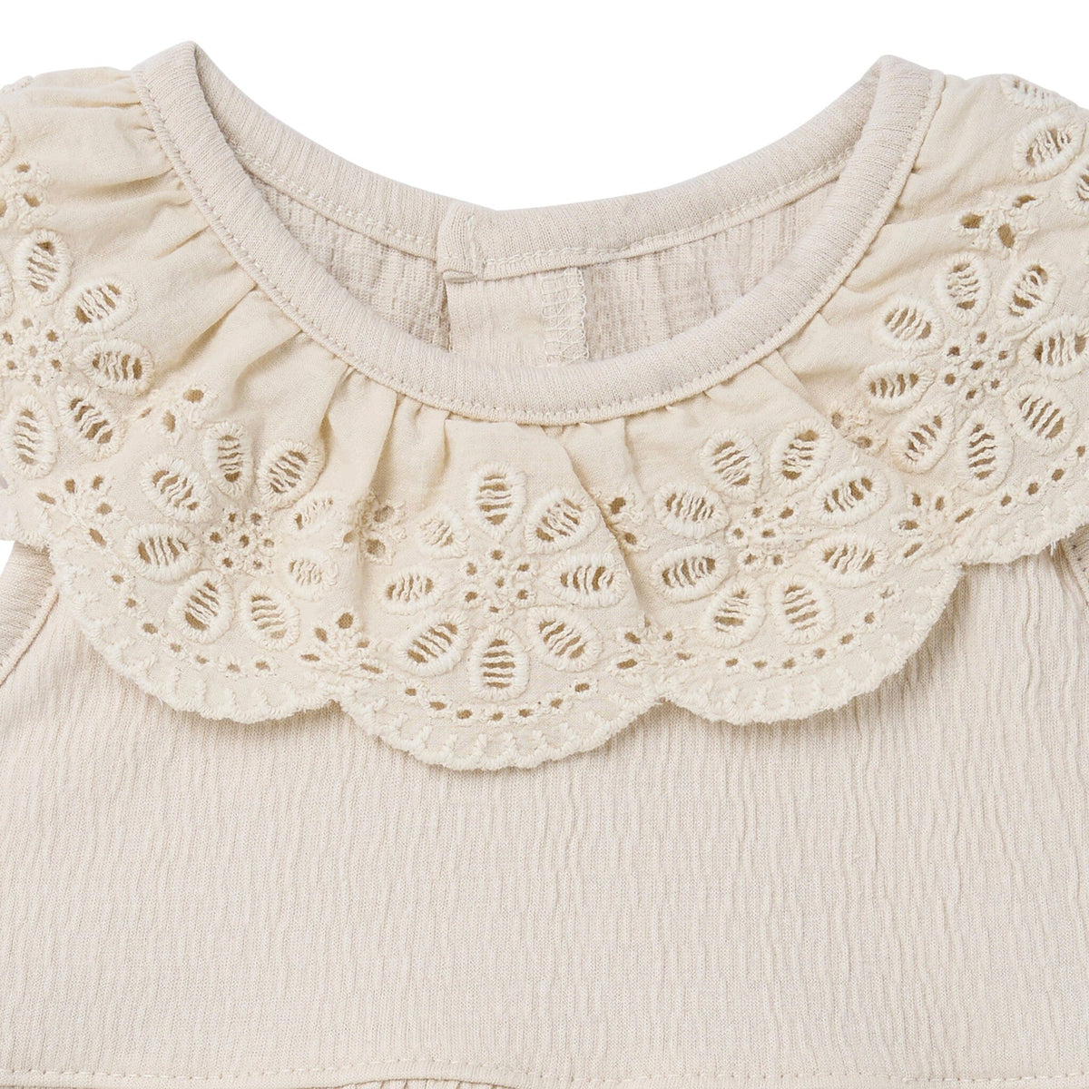 Baby Girls Whitecap Gray Lace Ruffle Bubble Romper Rompers Modern Moments™ by Gerber® 
