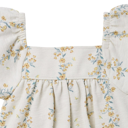 Baby Girls Floral Vines Bubble Romper