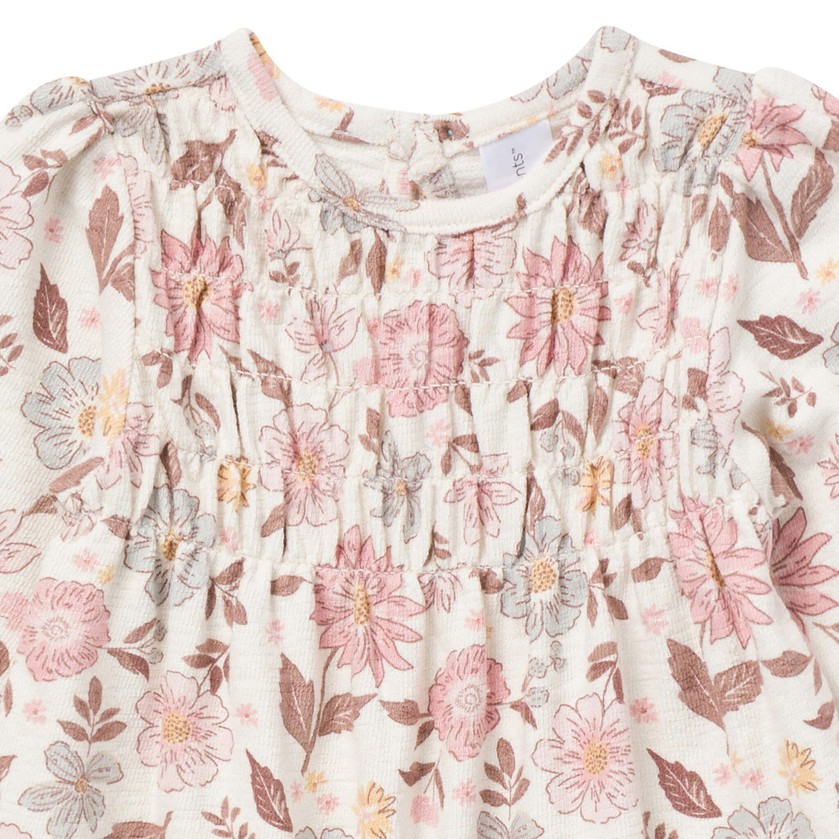 Baby Girls Flower Blossoms Smocked Long Leg Romper Rompers Modern Moments™ by Gerber® 