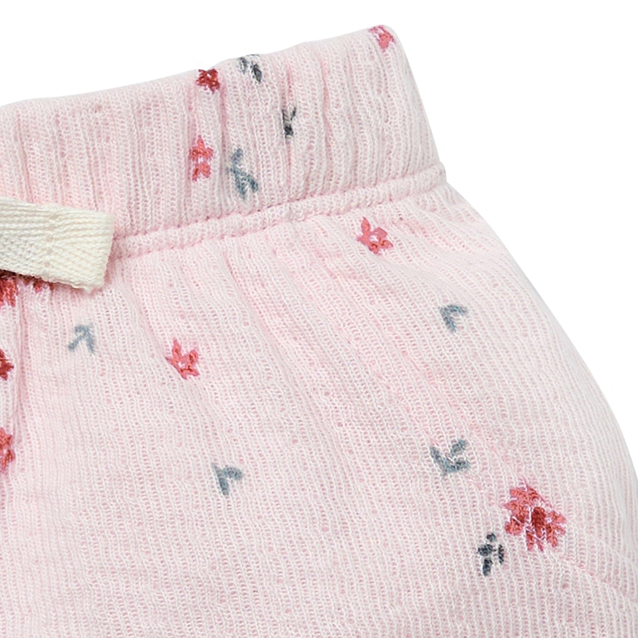 Baby Girls Lt Pink Floral Cuffed Shorts Pants & Bottoms Modern Moments™ by Gerber® 