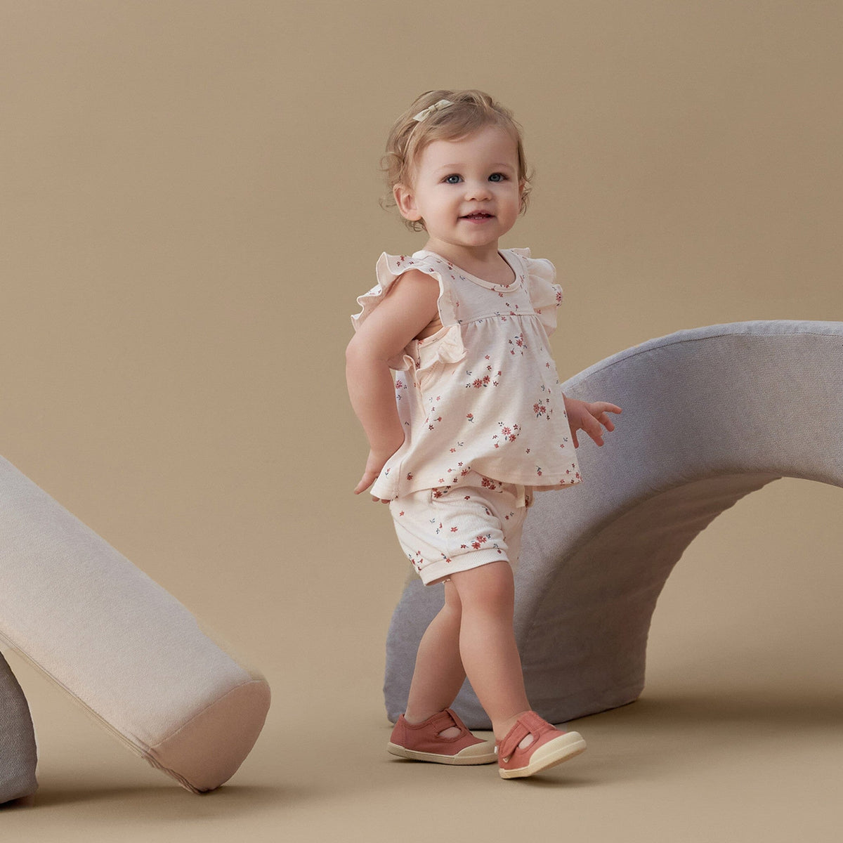 Baby Girls Lt Rose Bouquet Harem Shorts Pants & Bottoms Modern Moments™ by Gerber® 