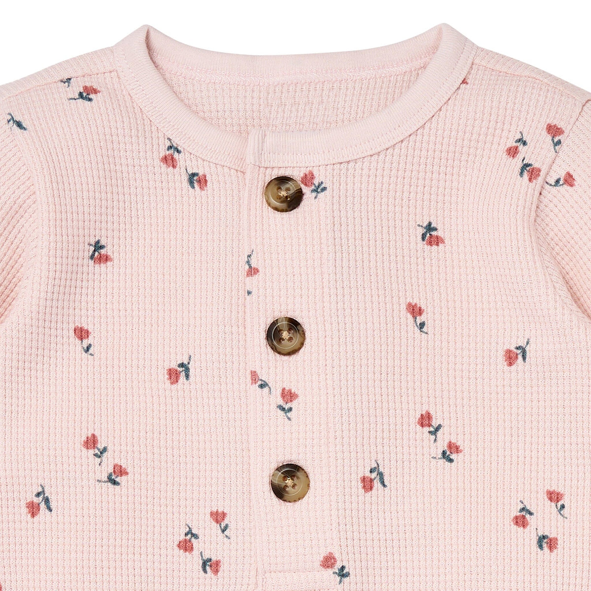 Baby Girls Pink Blush Tulip Long Leg Slouch Romper Rompers Gerber® 