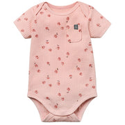 Baby Girls Rose Flower Short Sleeve Bodysuit Tops Modern Moments™ by Gerber® 