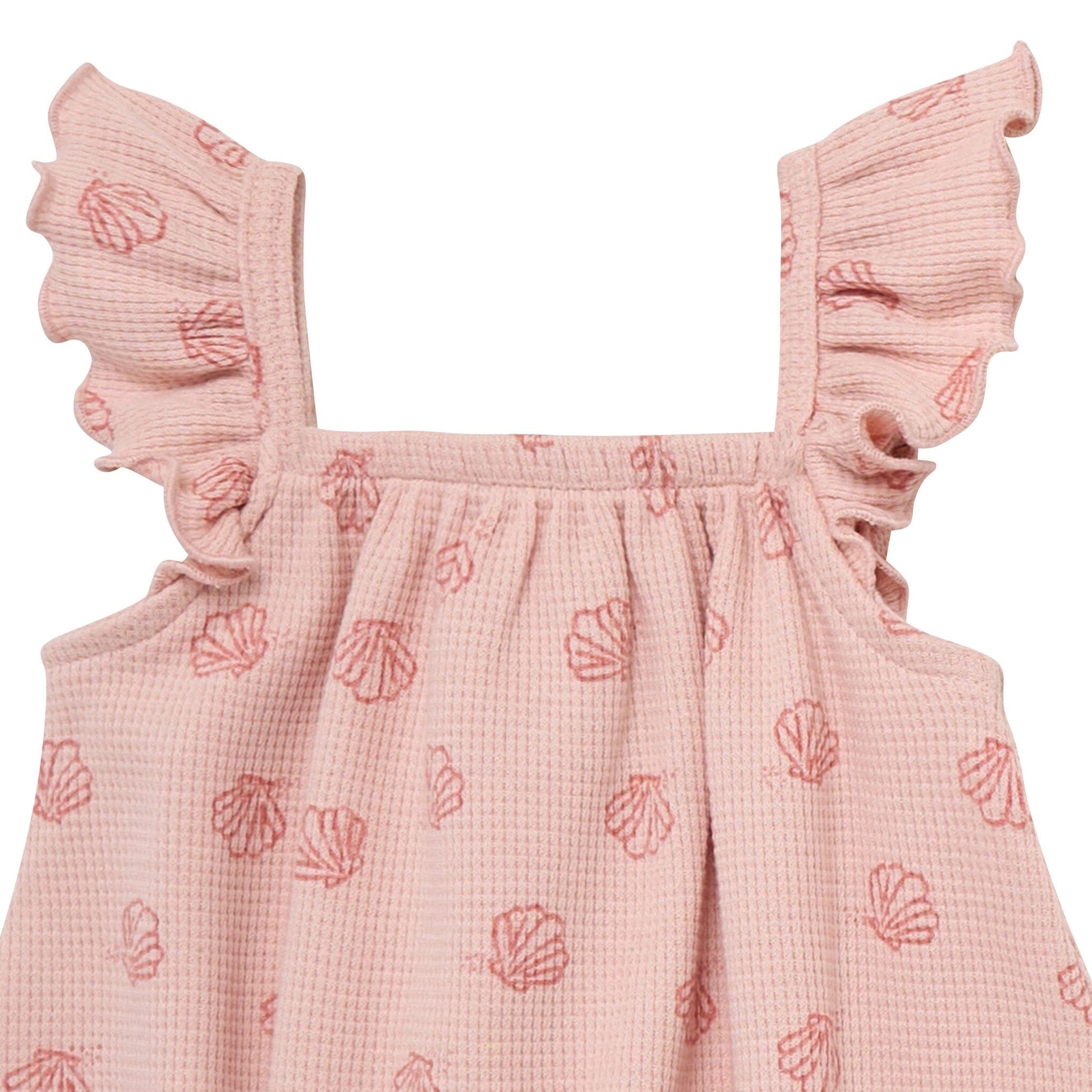 Baby Girls Rose Seashell Bubble Romper