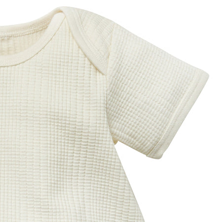 Baby Neutral Ivory Dumpling Romper