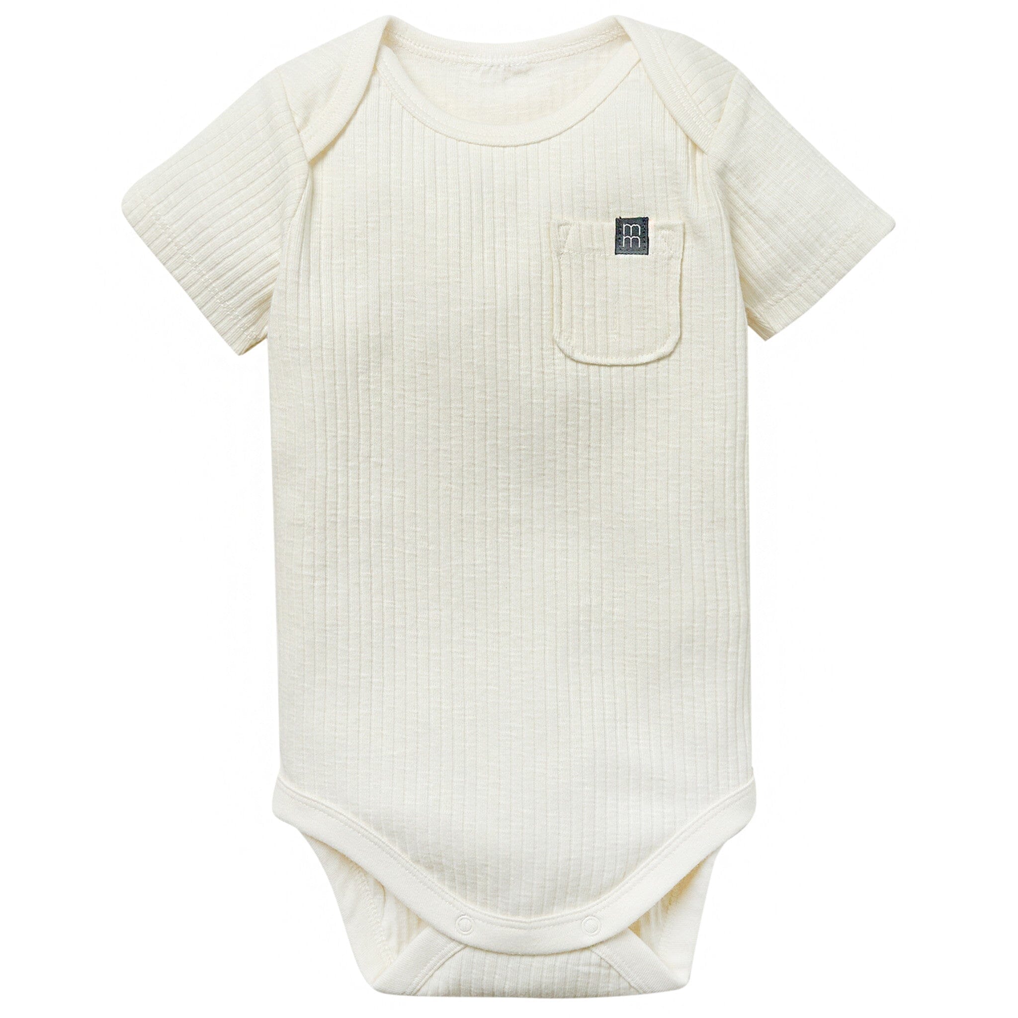 Baby Neutral Ivory Short Sleeve Bodysuit Tops Modern Moments™ by Gerber® 