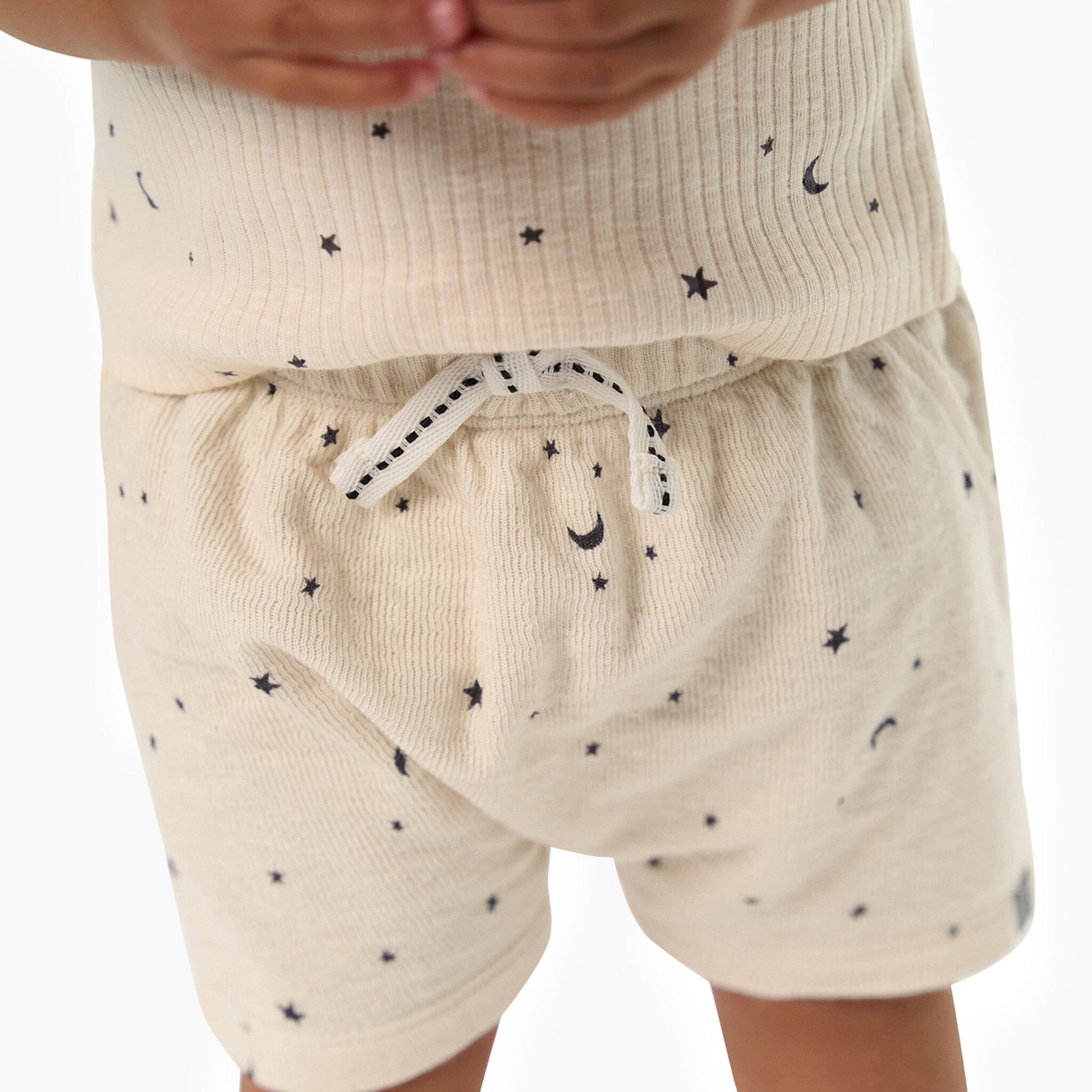 Baby Neutral Lt Beige Moon Stars Harem Shorts Pants & Bottoms Modern Moments™ by Gerber® 