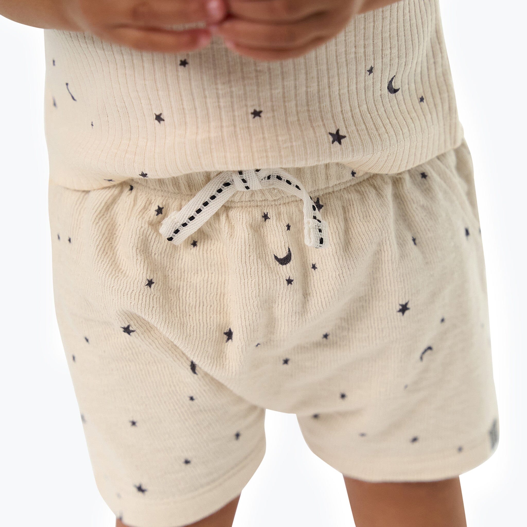 Baby Neutral Lt Beige Moon Stars Harem Shorts Pants & Bottoms Modern Moments™ by Gerber® 